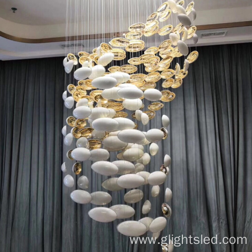 Hotel club modern ball luxury crystal led chandelier